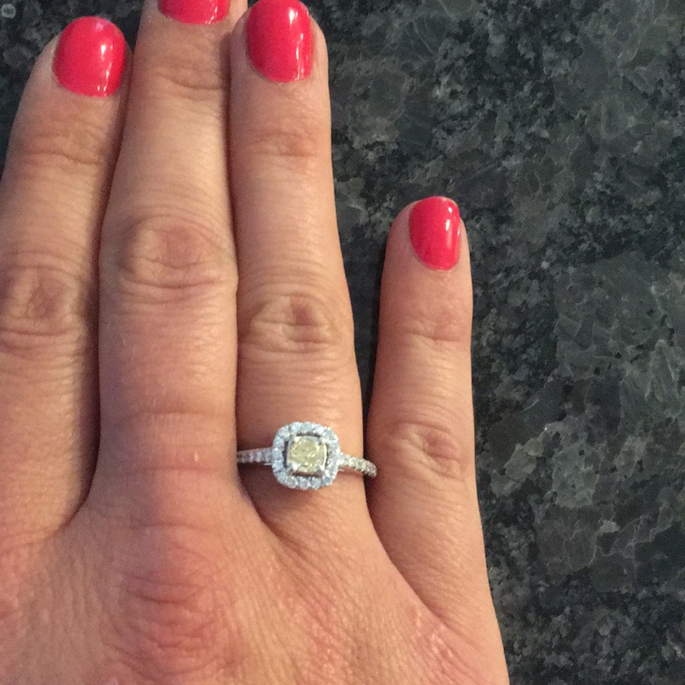 COPY - Yellow diamond engagement ring